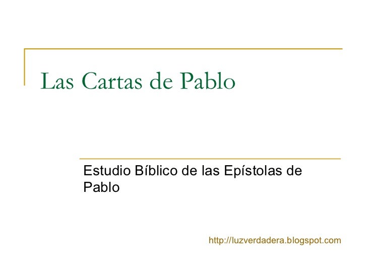 Las Epistolas de Pablo